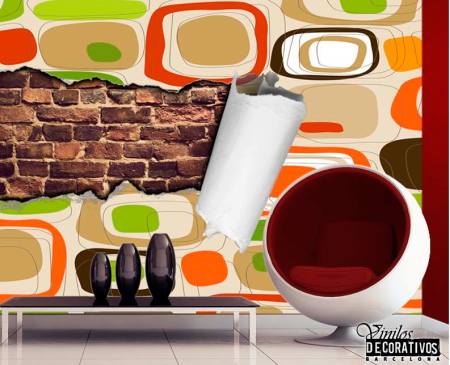Bonita composición retro para tu salón « vinilos decorativos