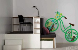 Vinilo decorativo bicicleta ecologica