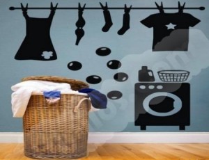 Vinilo Decorativo Lavadora de ropa