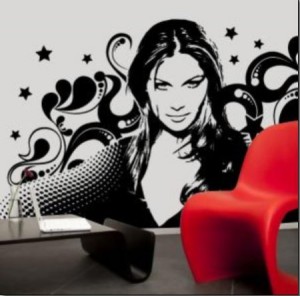 Vinilo Decorativo Mujer Fantasia