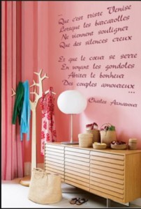Vinilo Poema en frances