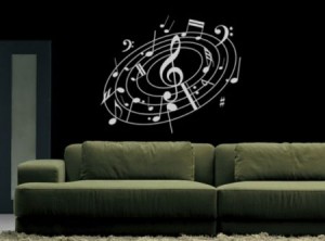 Vinilo Decorativo Remolino musical