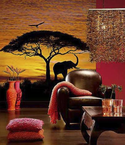 vinilo decorativo sabana africana