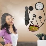 Vinilo Decorativo Perchero con Reloj